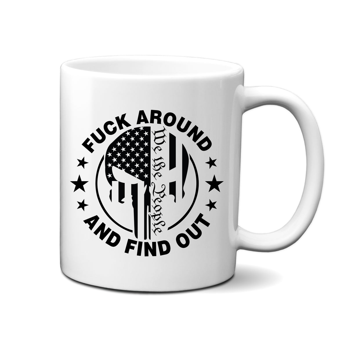 FAFO We the People Punisher Patriotic Coffee Mug