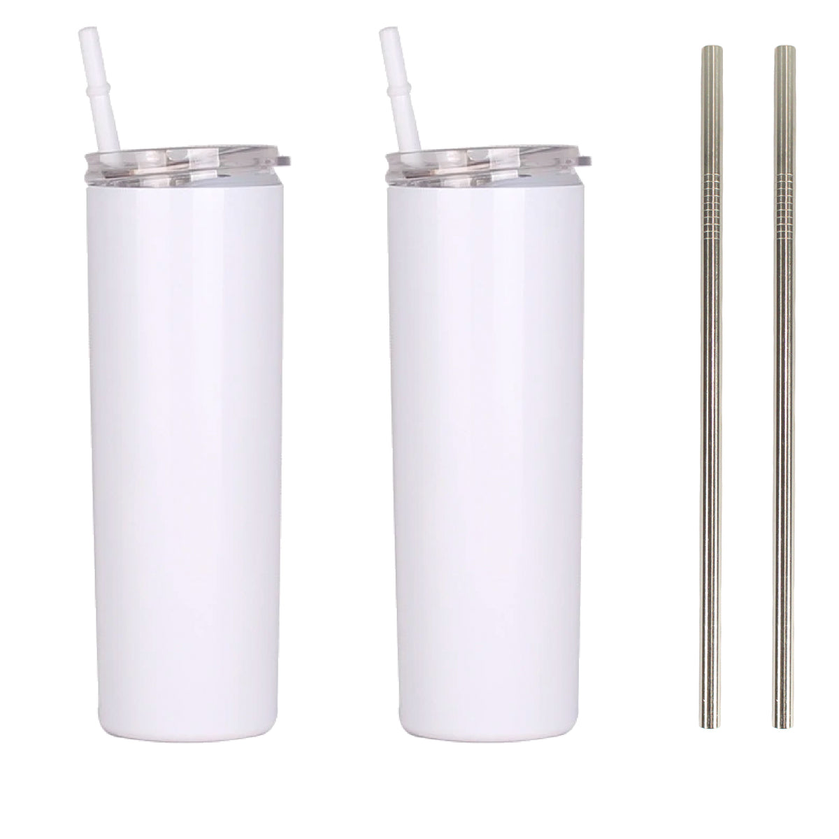 Blank STRAIGHT 20 oz Gloss White Sublimation Tumbler (Non-Tapered) wit –  InkTrendz.com