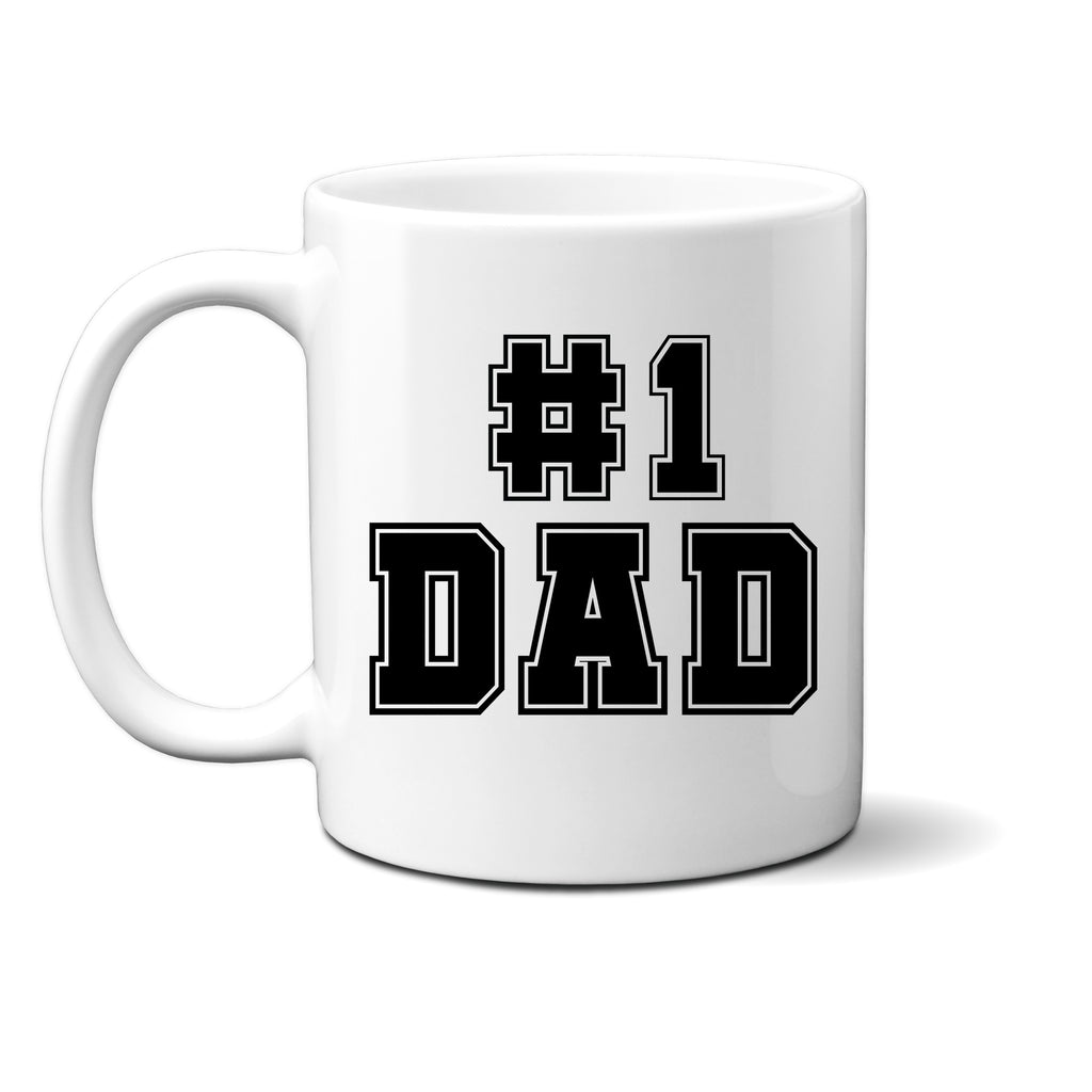 #1 Dad 11 oz. Ceramic Coffee Mug Fathers Day Gift Idea