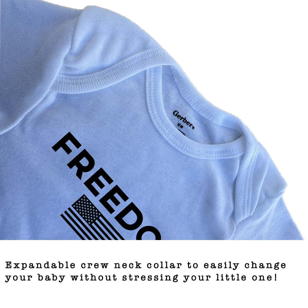 Freedom Patriotic American Flag Onesie Charlie Kirk Inspired