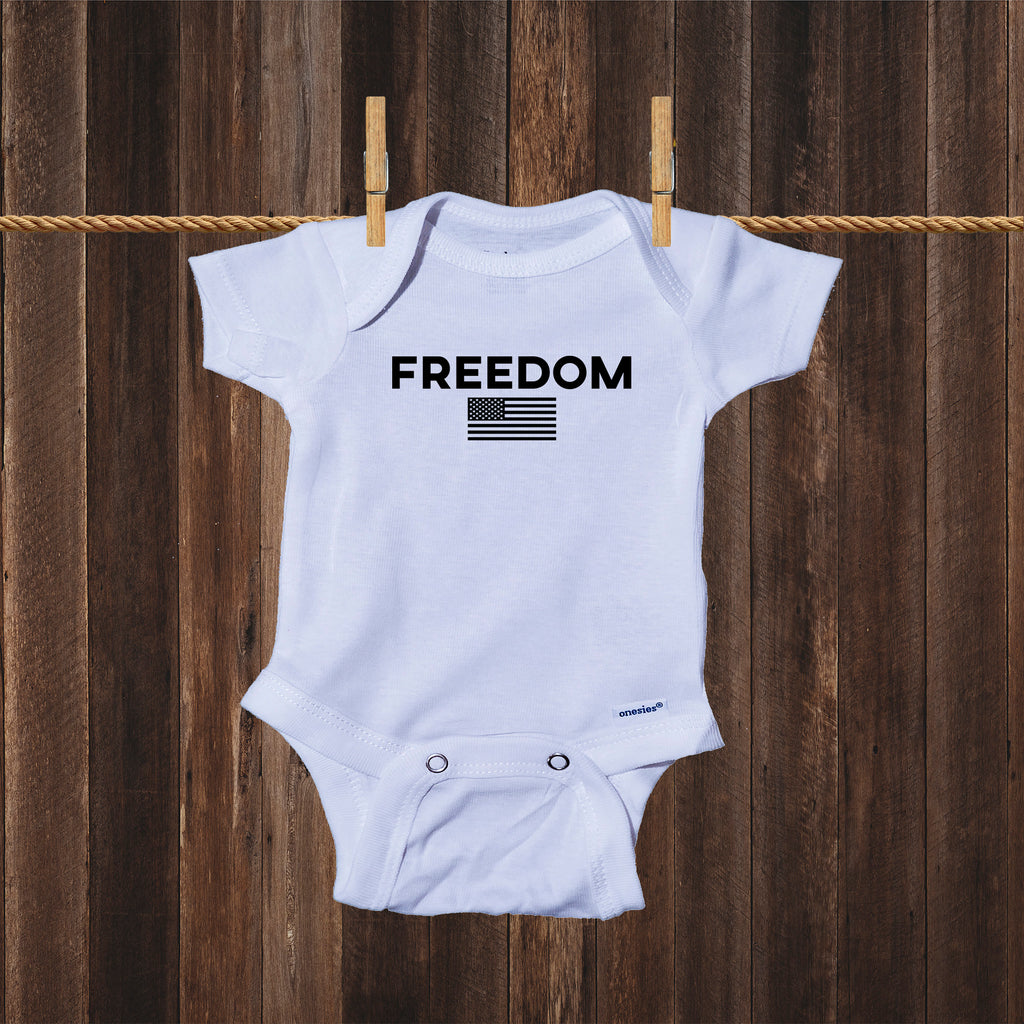 Freedom Patriotic American Flag Onesie, Freedom onesie, Freedom Onesies, Freedom Apparel, Charlie Kirk T-shirt, Freedom t-shirt, Patriotic Onesie, Charlie Kirk Apparel