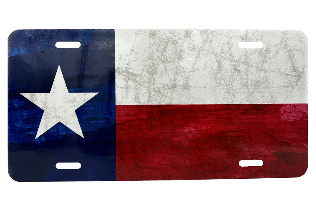 Ink Trendz Texas State Lone Star State Flag Grunge Weathered Vanity License Plate, Texas Lone Star Apparel, Texas Flag, Texas Car Accessories, Texas Swag, Texas Truck