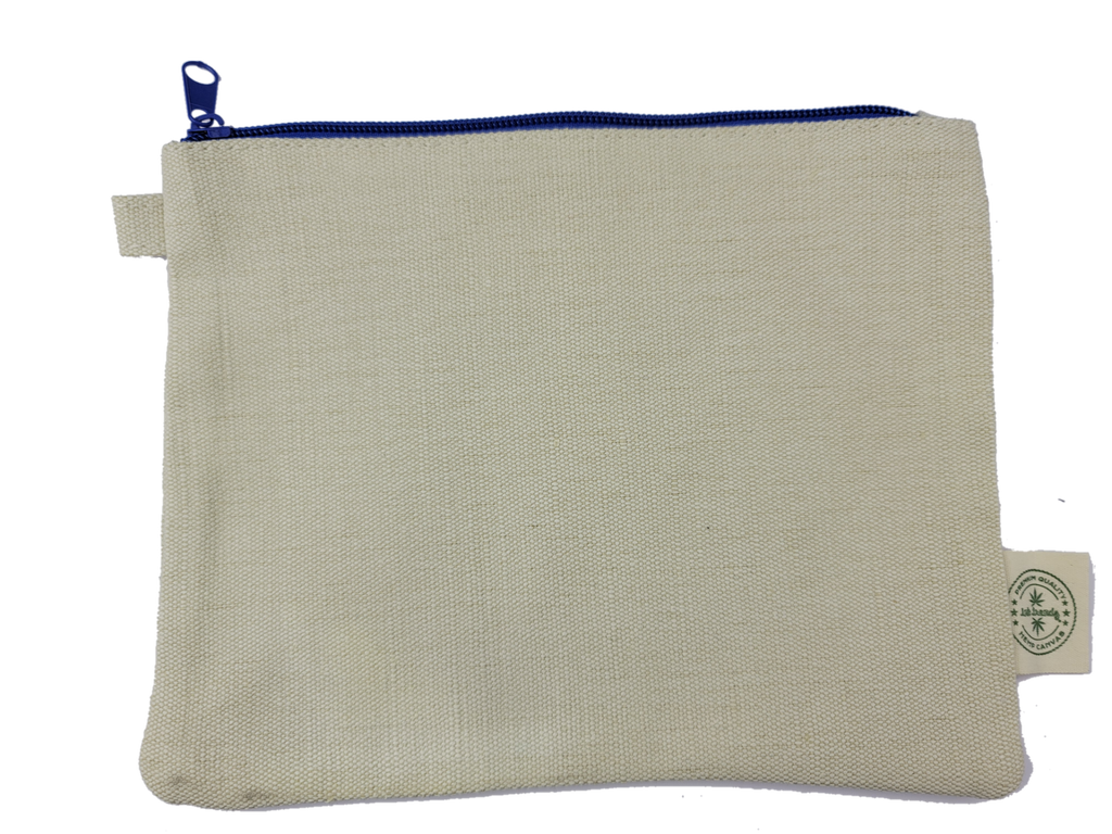 Ink Trendz® Hemp Canvas 9" x 7" Zipper Pouch | Makeup Bag Blank, Eco Conscious, Zipper Bag, Printing Supplies, Printing Blank, Etsy  Blue Zipper