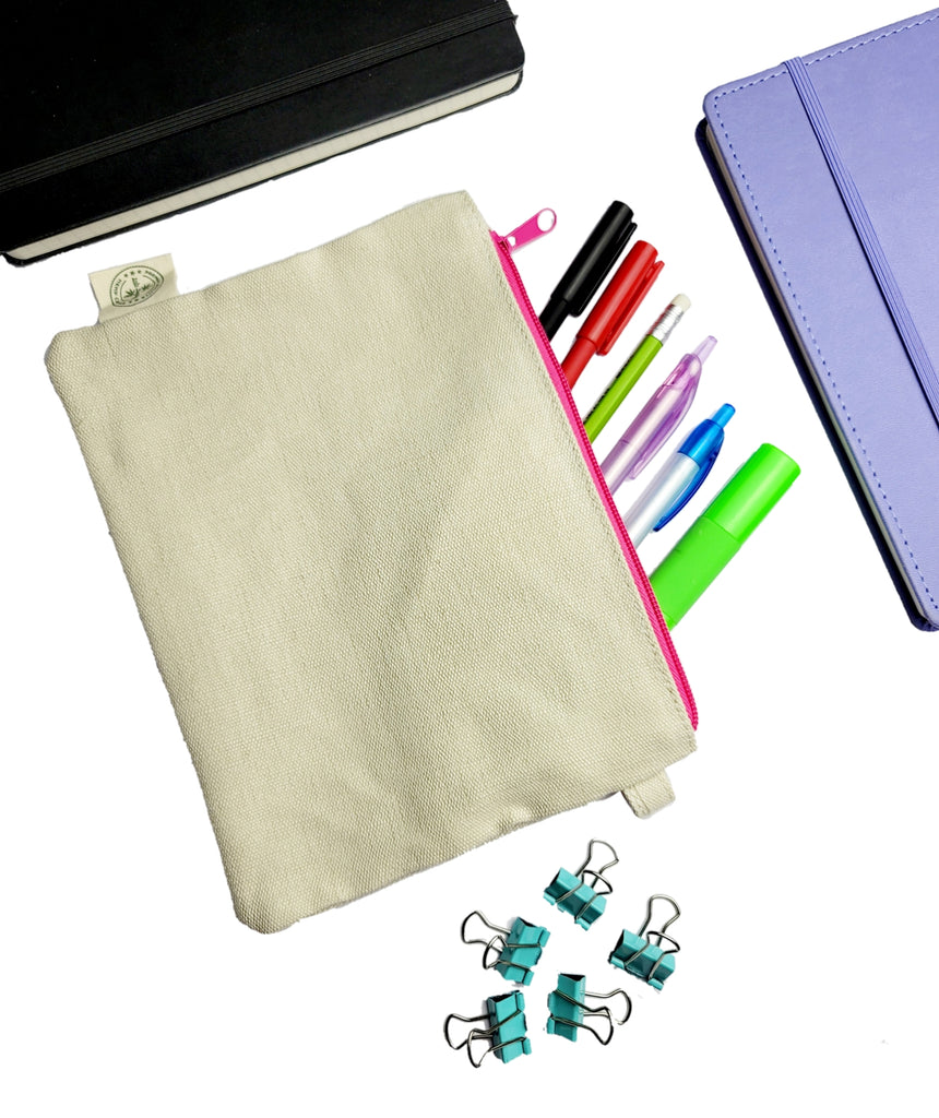 Ink Trendz® Hemp Canvas 9" x 7" Zipper Pouch | Makeup Bag Blank