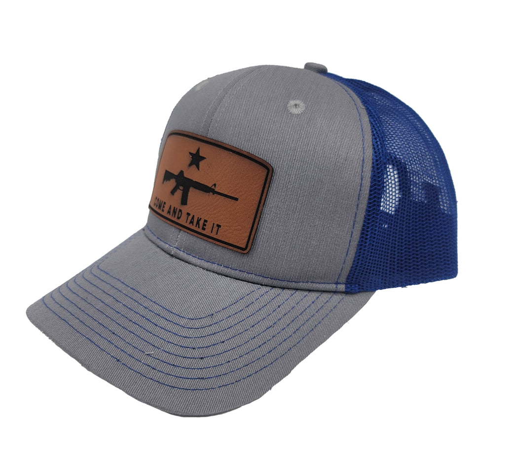 Come and Take It AR-15 Leather Patch Trucker Snapback Baseball Hat