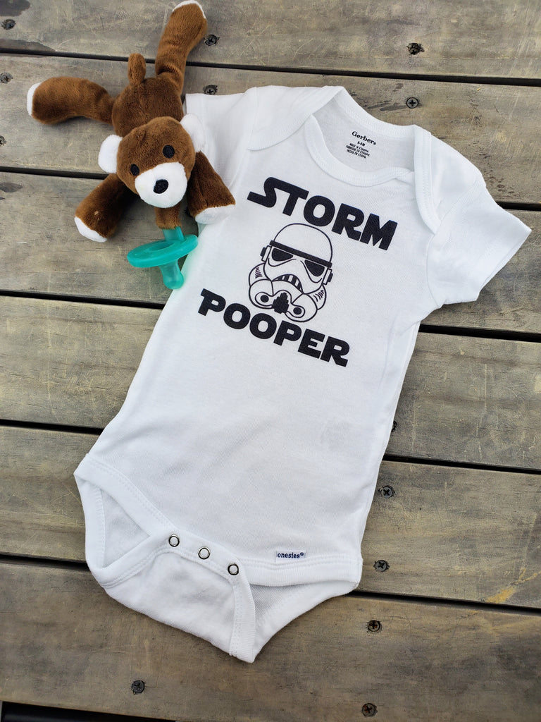 Ink Trendz® Storm Pooper Trooper Funny Baby One-Piece Bodysuit