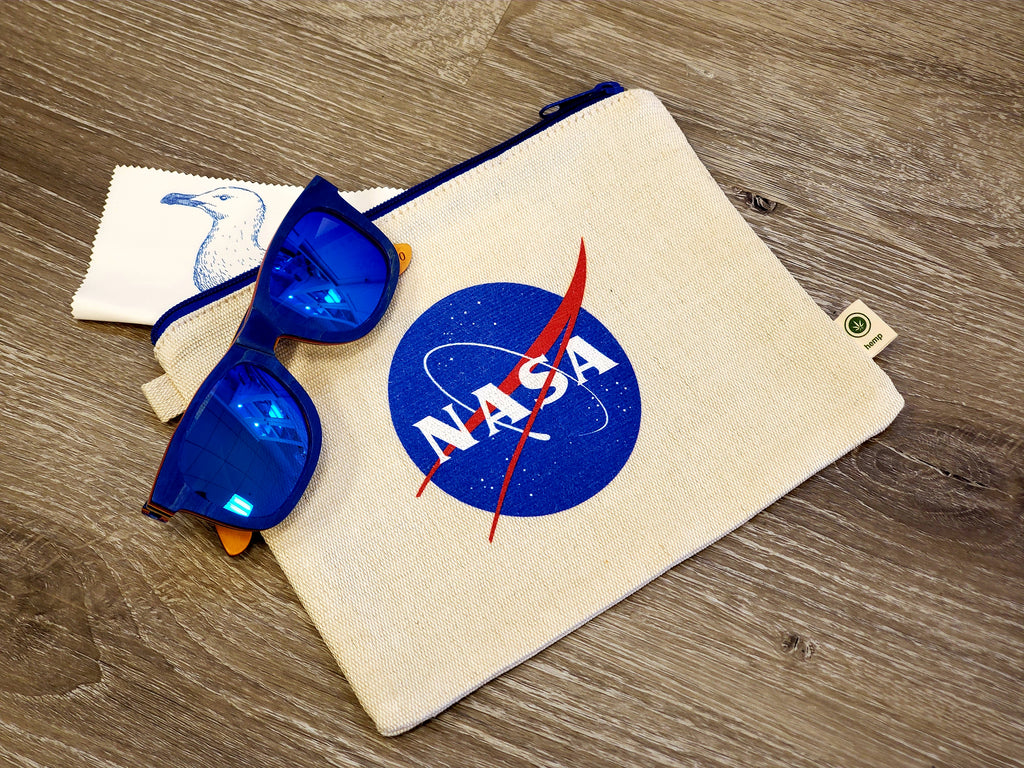 Ink Trendz® NASA Meatball Logo Zipper Hemp Pouch Bag
