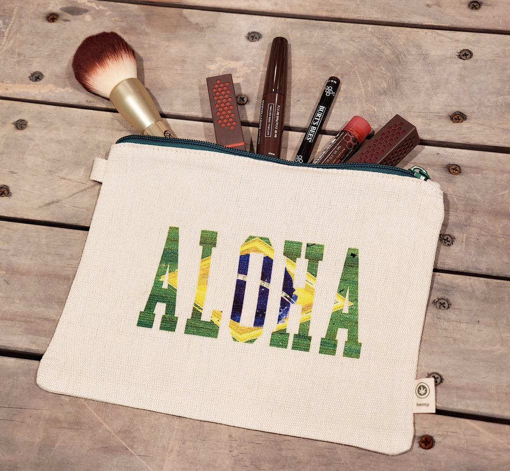 Ink Trendz® Aloha Brazil Themed Novelty Zipper Hemp Pouch Bag