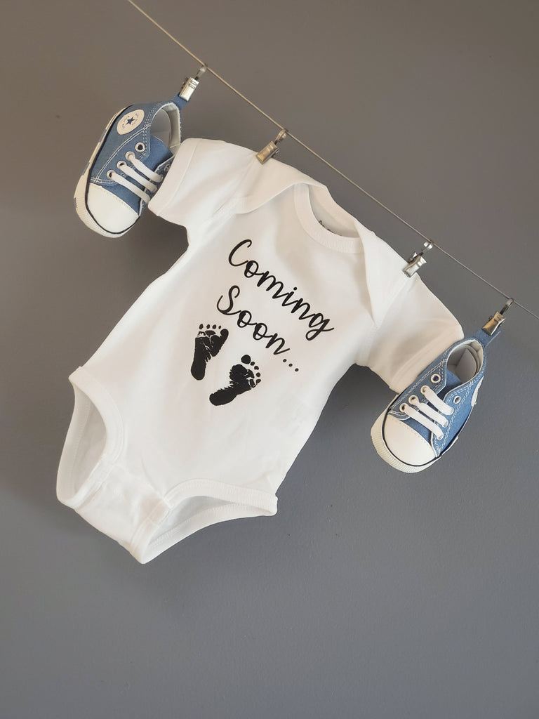 Ink Trendz® Pack My Diapers I'm Going Fishing with Grandpa Grandparents Pregnancy Reveal Announcement Baby Romper Bodysuit