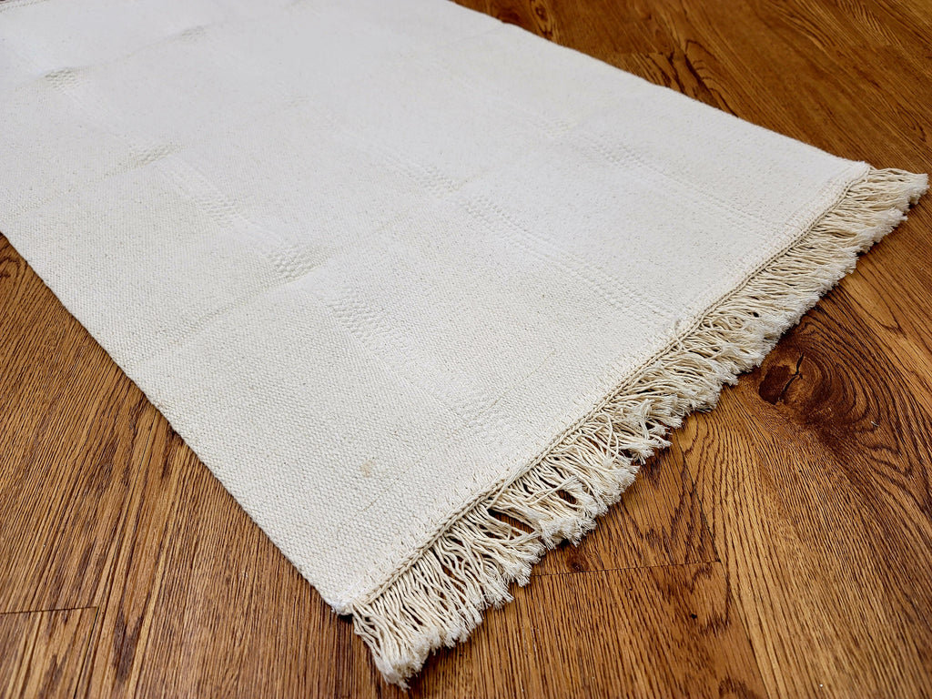 Ink Trendz®  Flat Woven Natural Boho Style Cotton Rug, Nursery Decor, Nursery Rug, DTG Blank, DTG Rug, Cotton Throw rug, Boho Rug, Boho Decor