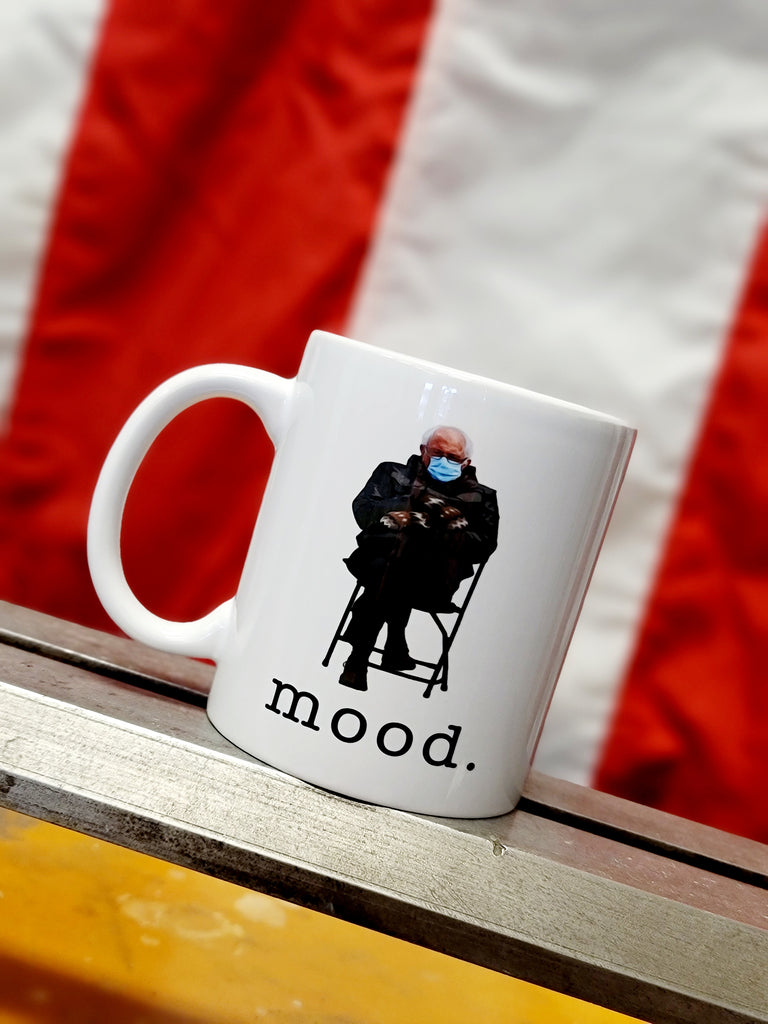 Ink Trendz® Bernie Meme mood. Funny Mittens 11 Oz. Coffee Mug Cup