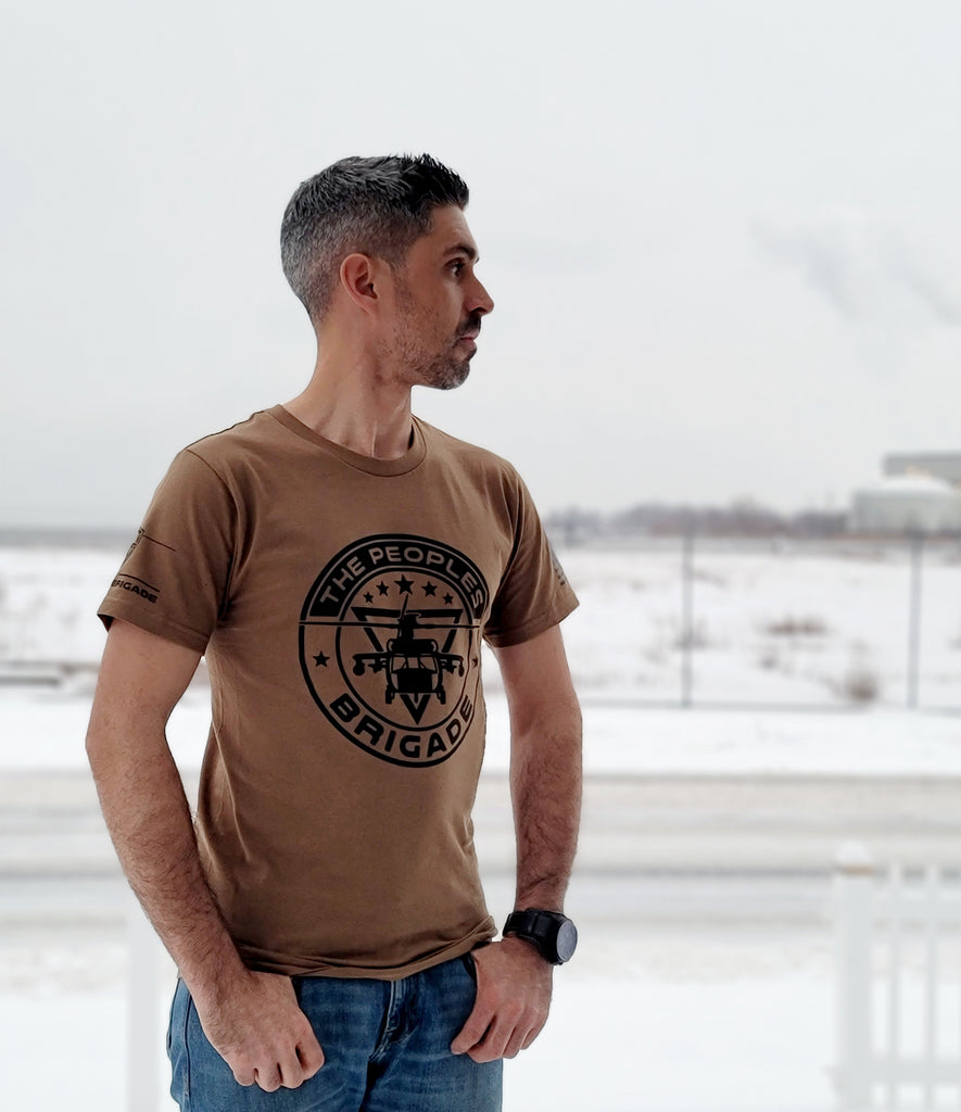 The Peoples Brigade Signature Round Helo T-Shirt, military T-shirt, Military Shirts, Grunt Style T-shirt, Patriotic Tee, Patriotic T-shirts