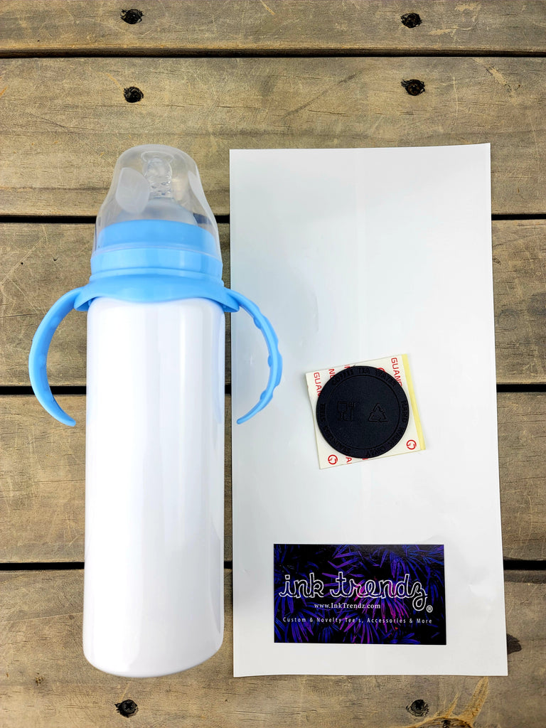 Baby Bottle 8 oz. Sublimation Tumbler (Non-Tapered) and Heat-shrink