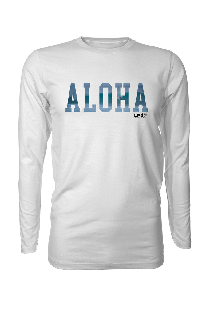 LPG Apparel Co. ALOHA Pipeline Surfer Long Sleeve Shirt for Unisex UPF 50 Dri-Fit Performance Rashguard T-Shirt Fishing Tee, Fishing T-Shirt, Surf Tee, Surfing T-Shirt, Aloha Tee, Aloha T-Shirt