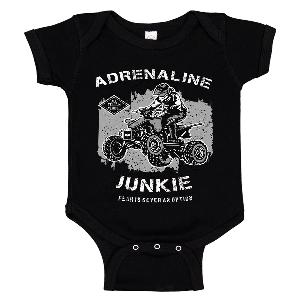 Ink Trendz® Adrenaline Junkie Fear Is Never An Option ATV  Baby Bodysuit