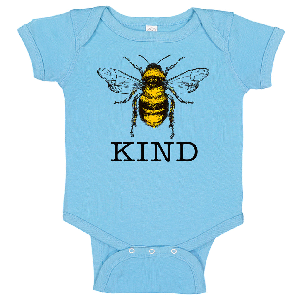Ink Trendz Bee Kind Bumble Bee Infant Baby Bodysuit Romper