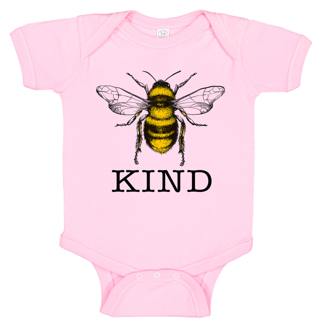 Ink Trendz Bee Kind Bumble Bee Infant Baby Bodysuit Romper