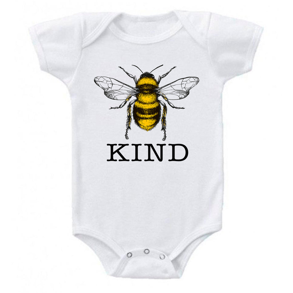Ink Trendz Bee Kind Bumble Bee Infant Baby Bodysuit Romper