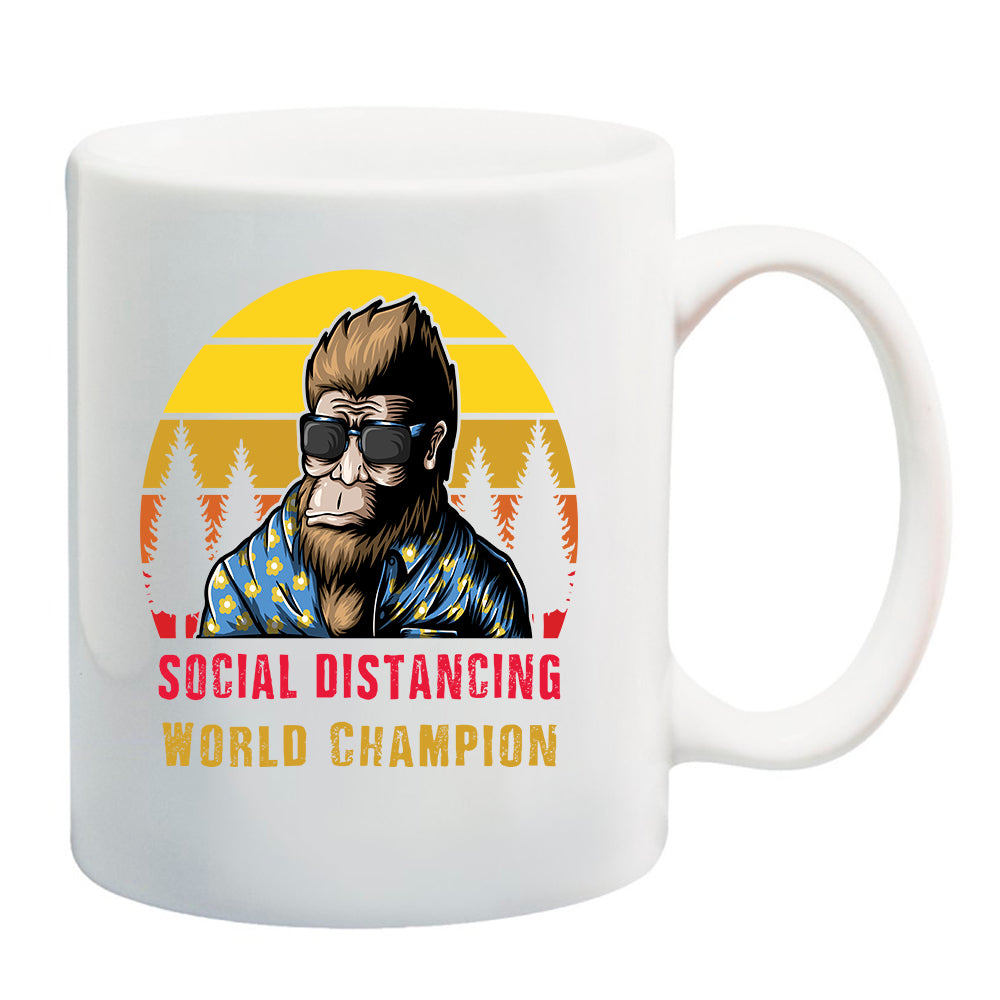 Ink Trendz® Bigfoot Social Distancing World Champion COVID-19 / Coronavirus  11 oz. Ceramic Coffee Mug, CoronaVirus Mug, Social Distance Mug, Social Distancing