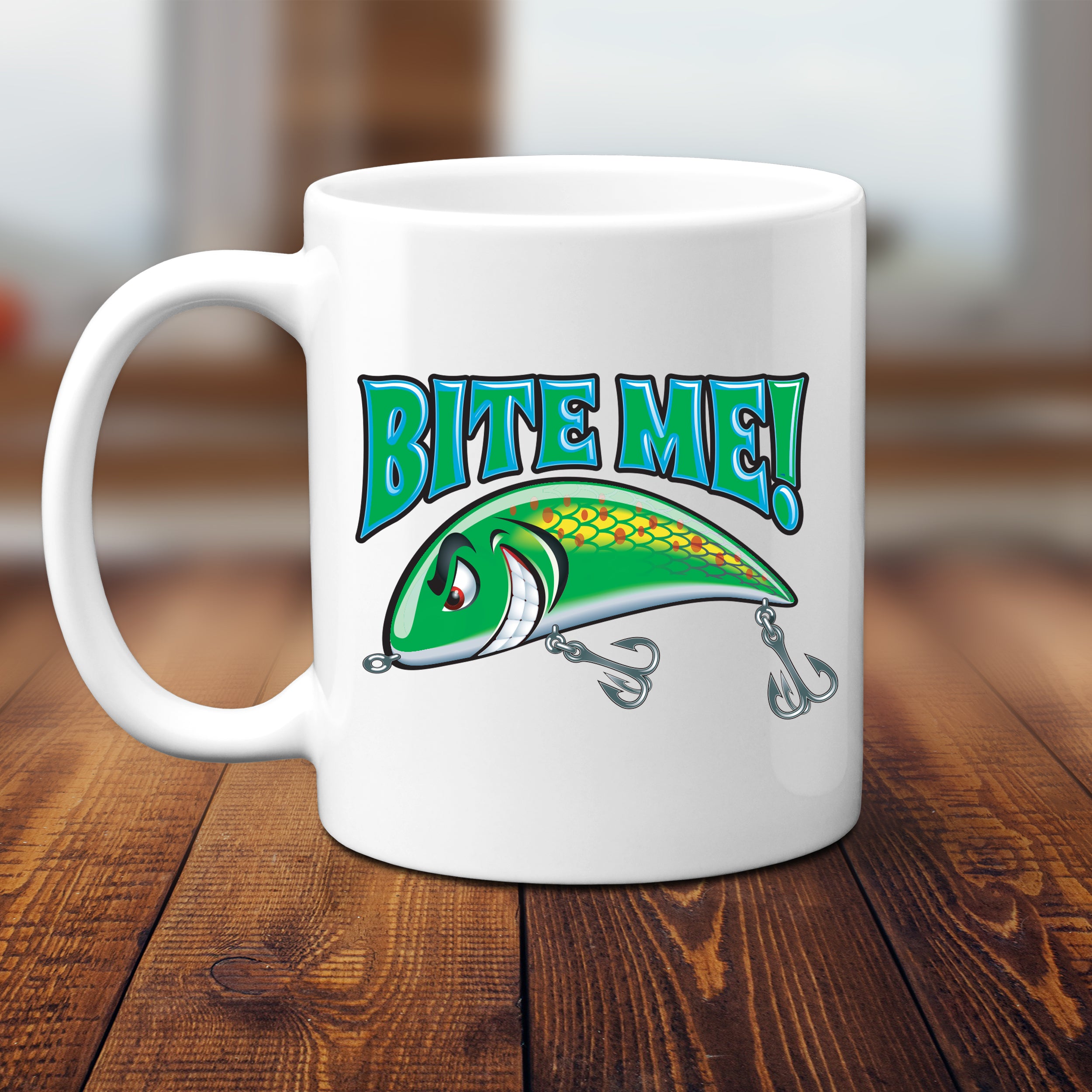 bite me fishing lure Ink Trendz BITE ME Funny Novelty Fishing Lure 11 Oz. Coffee Mug Cup – InkTrendz.com