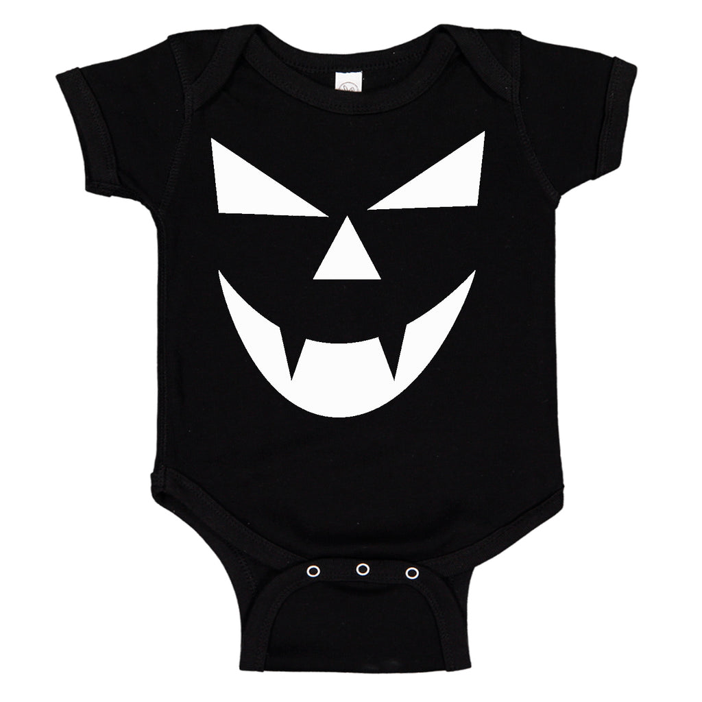 Halloween Jack-O-Lantern Pumpkin Face Costume Black 01 Bodysuit Romper