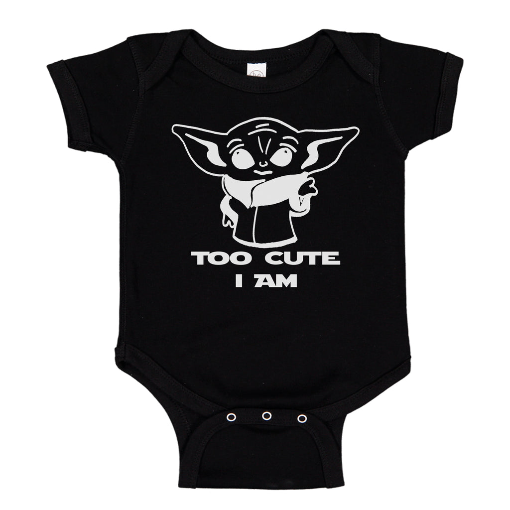 Ink Trendz® Too Cute Am I Baby Yoda Funny Baby One-Piece Bodysuit