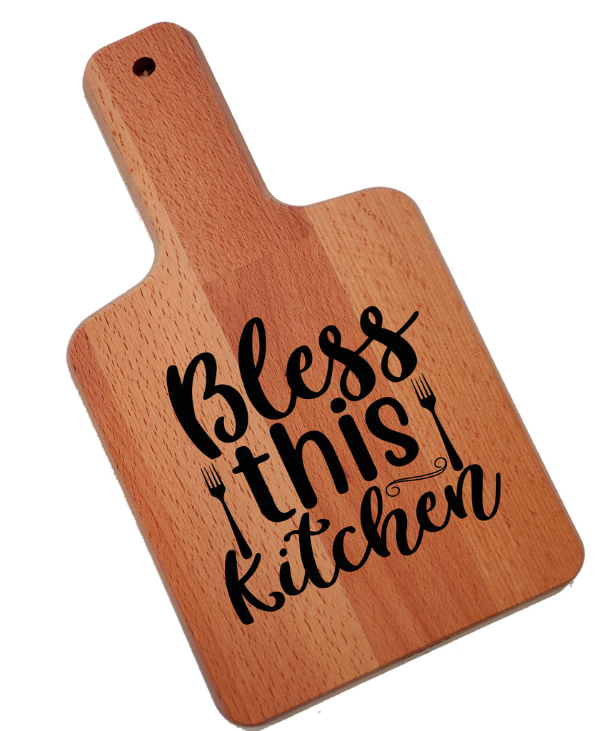 Ink Trendz Bless This Kitchen Decorative Charcuterie Cheese Cutting Board