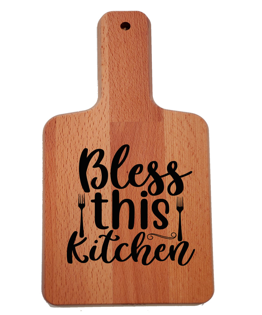 Ink Trendz Bless This Kitchen Decorative Charcuterie Cheese Cutting Board