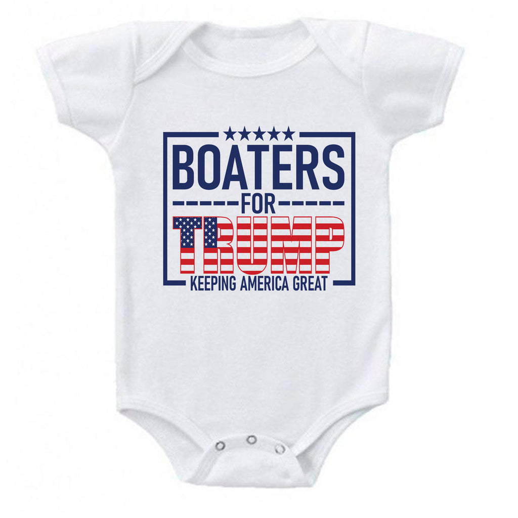 Ink Trendz® Boaters For Trump 45 Keep America Great Onesie® Babies for trump