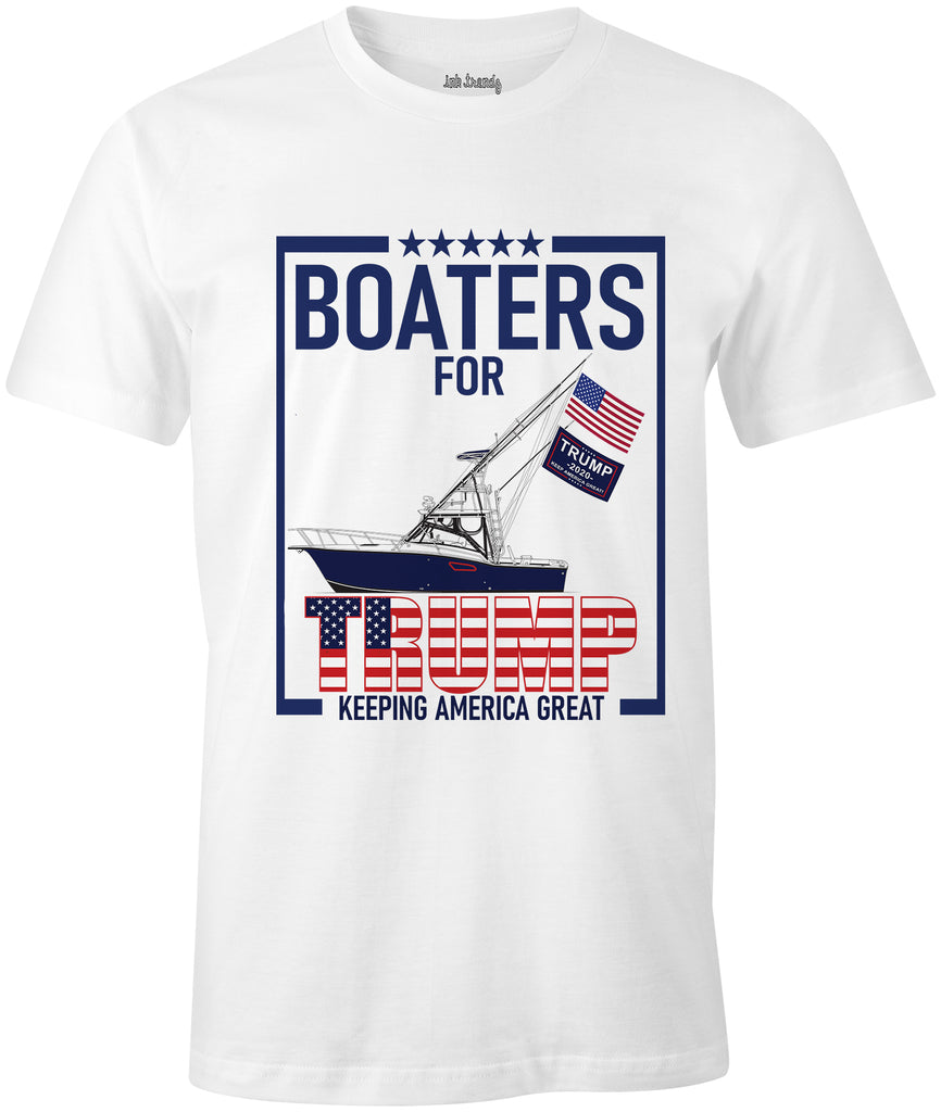 Ink Trendz® Boaters For Trump Keep America Great Sport fishing Parade T-Shirt  Boat Parade Apparel