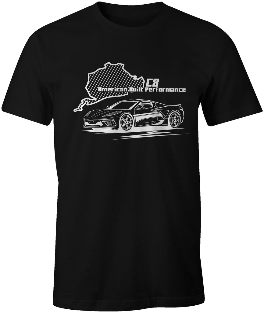 Ink Trendz C8 Corvette American Performance Nuremberg T-Shirt, Corvette T-Shirt, Vette Tee, C8 T-shirt