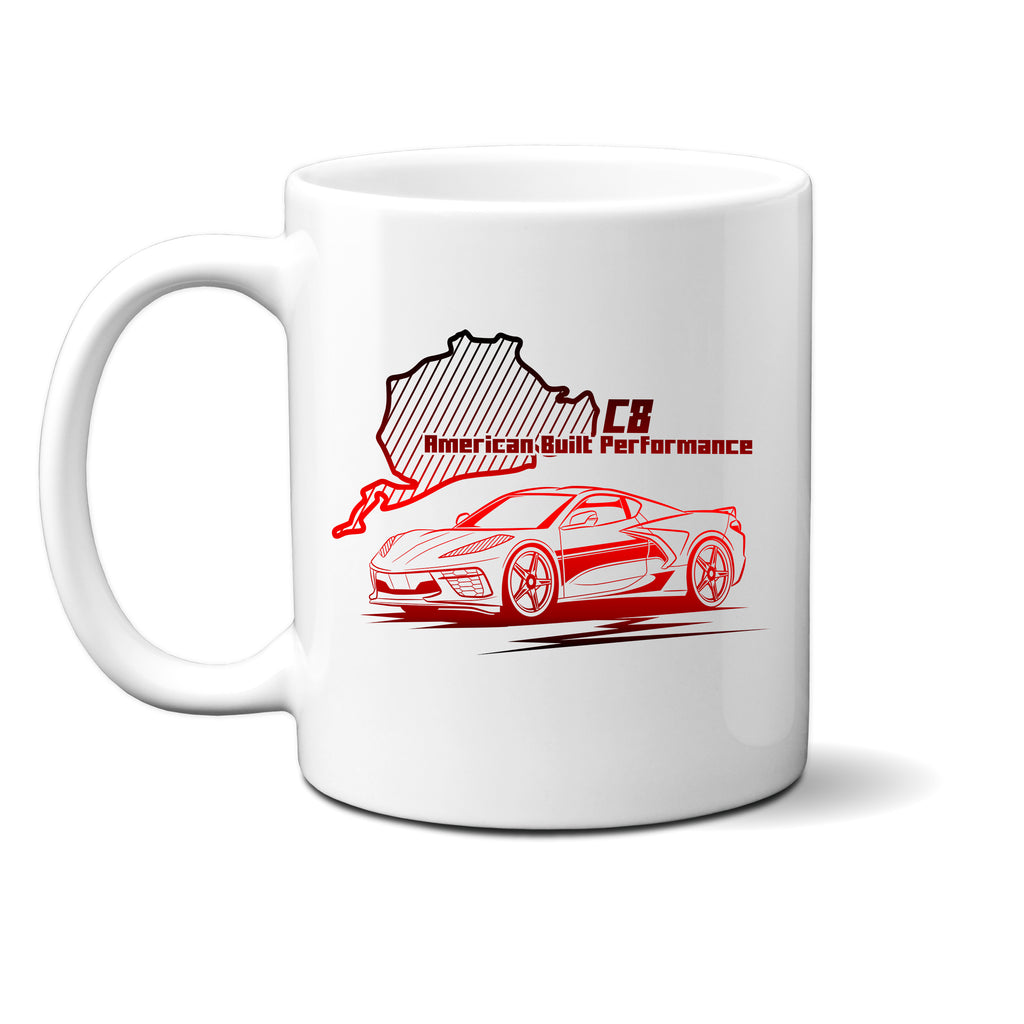 Ink Trendz C8 Corvette Nuremberg Performance Coffee Mug, Corveet Coffee Mug, Corvette Mugs