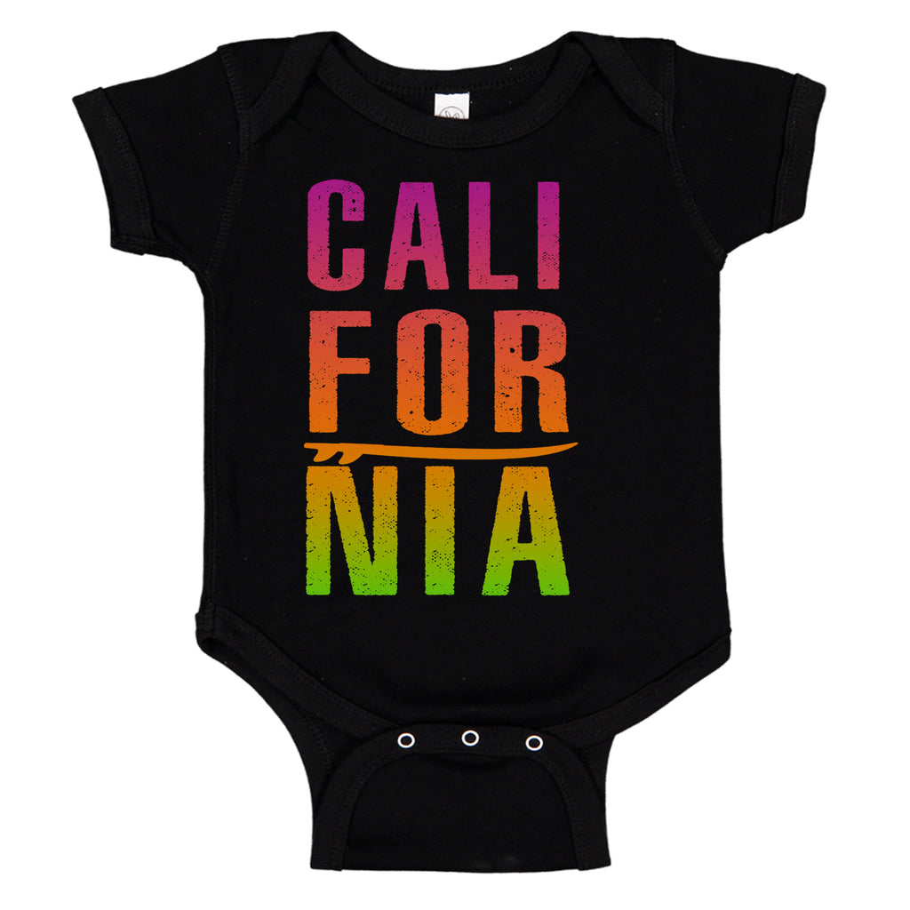 California Surfer Vibes Cute Baby Bodysuit