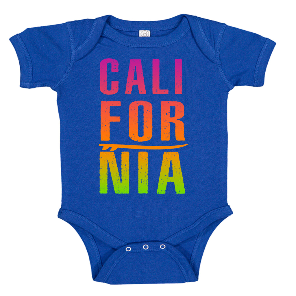 California Surfer Vibes Cute Baby Bodysuit