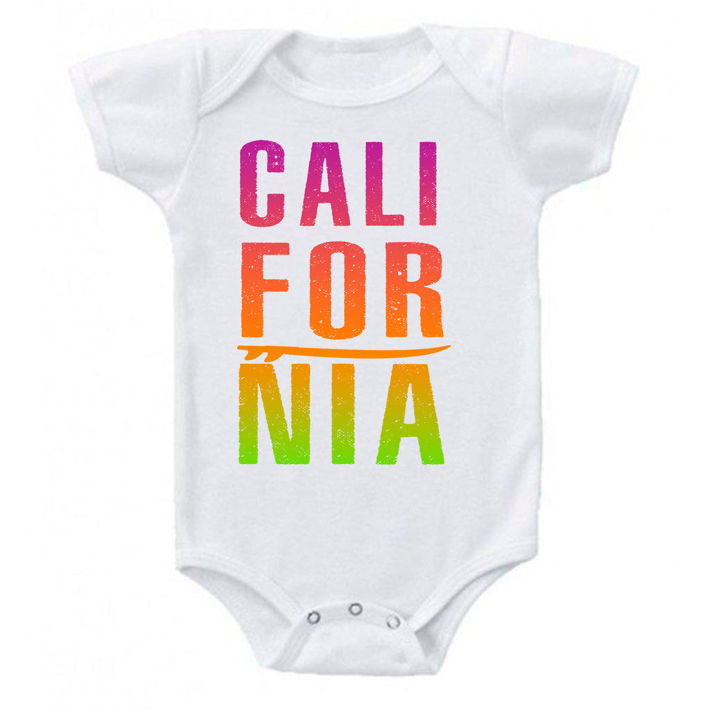 California Surfer Vibes Cute Baby Bodysuit