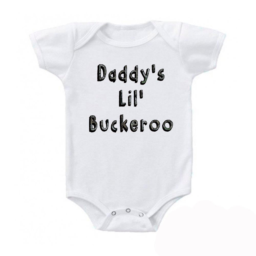 Daddy's Lil Buckaroo CAMO Baby Bodysuit