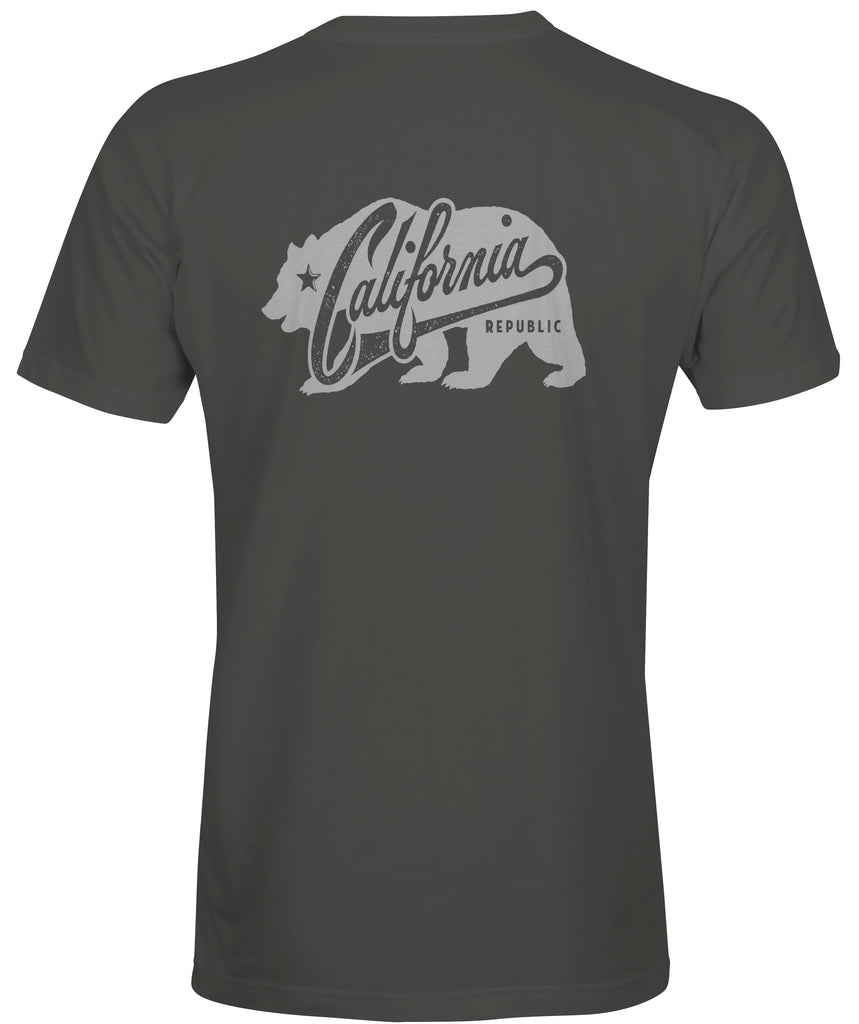 California Republic Premium Grunge Bear T-Shirt