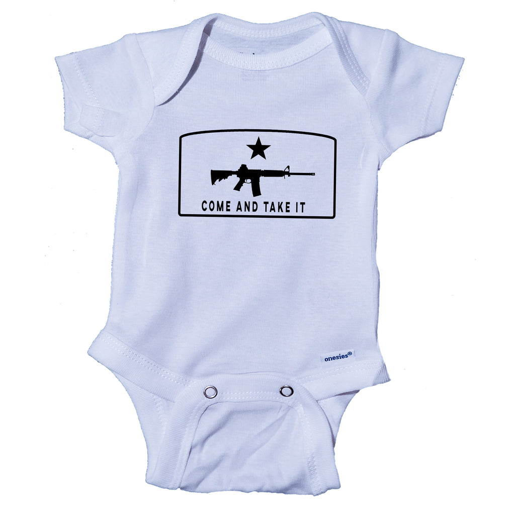 Ink Trendz Come and Take It AR Second Amendment Texas Lone Star Baby Onesie, Amazon Onesie, Amazon, Amazon Store