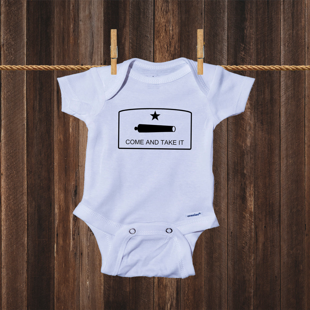 Ink Trendz Come and Take It Cannon 2A Texas Baby Onesie