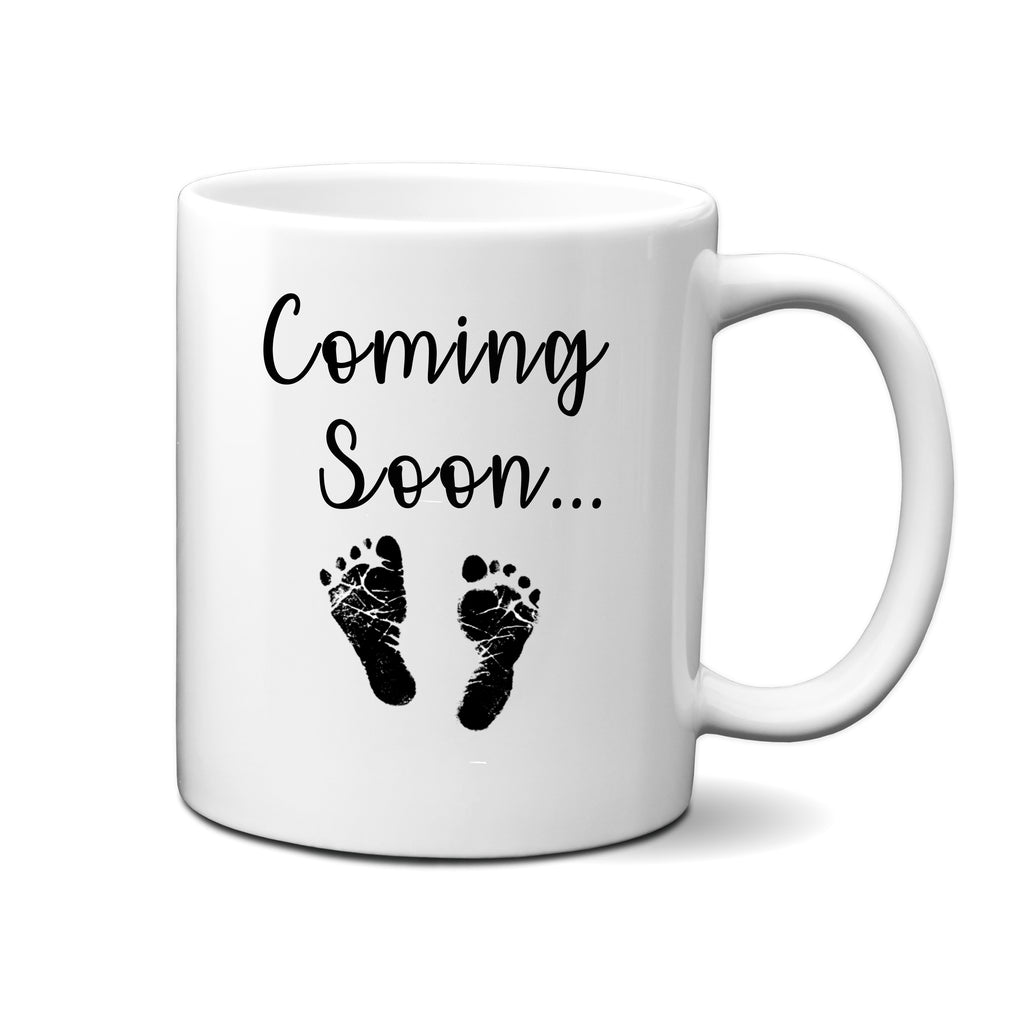 Ink Trendz®  Coming Soon Baby Feet Pregnancy Announcement 11 oz. Ceramic Coffee Mug