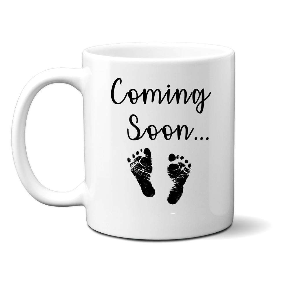 Ink Trendz®  Coming Soon Baby Feet Pregnancy Announcement 11 oz. Ceramic Coffee Mug