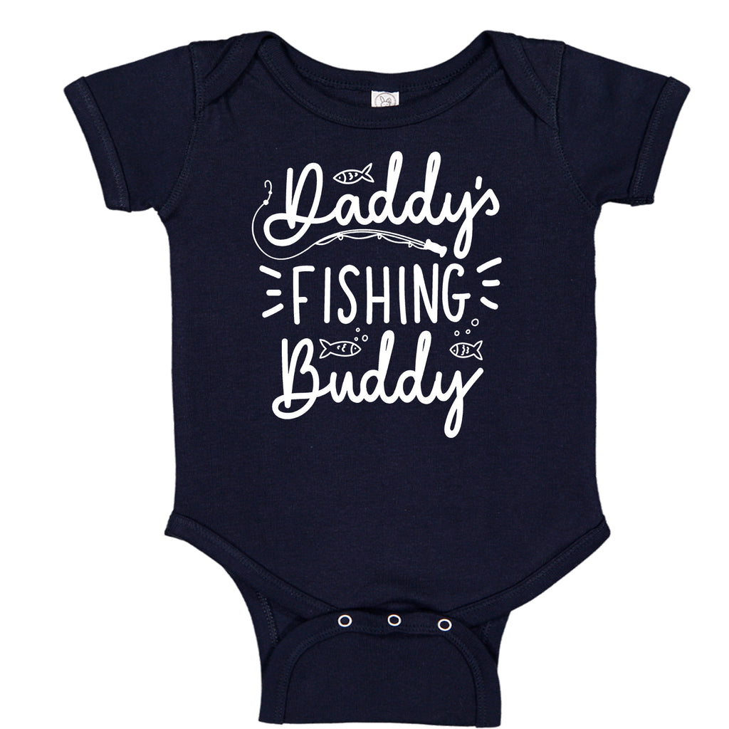 Daddy's Fishing Buddy Fishing Rod Infant Bodysuit Romper