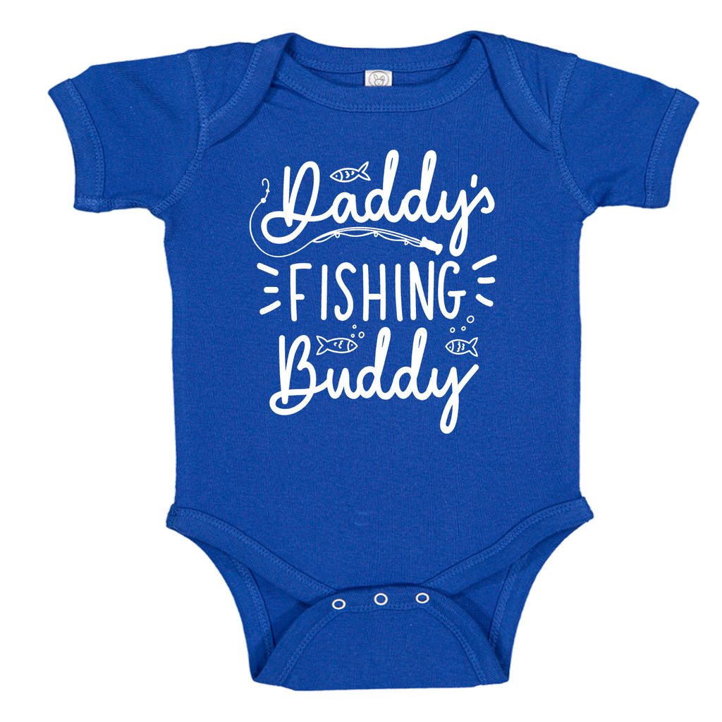 Daddy's Fishing Buddy Fishing Rod Infant Bodysuit Romper