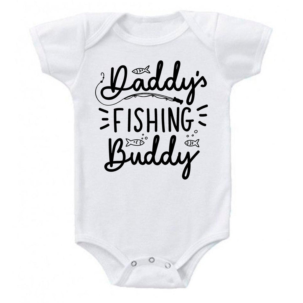 Daddy's Fishing Buddy Fishing Rod Infant Bodysuit Romper