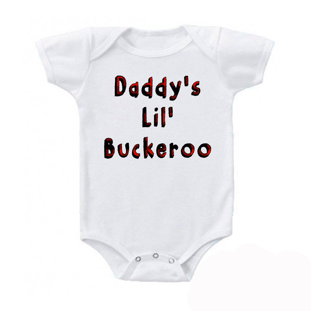 Daddy's Lil Buckaroo Country Plaid Baby Bodysuit