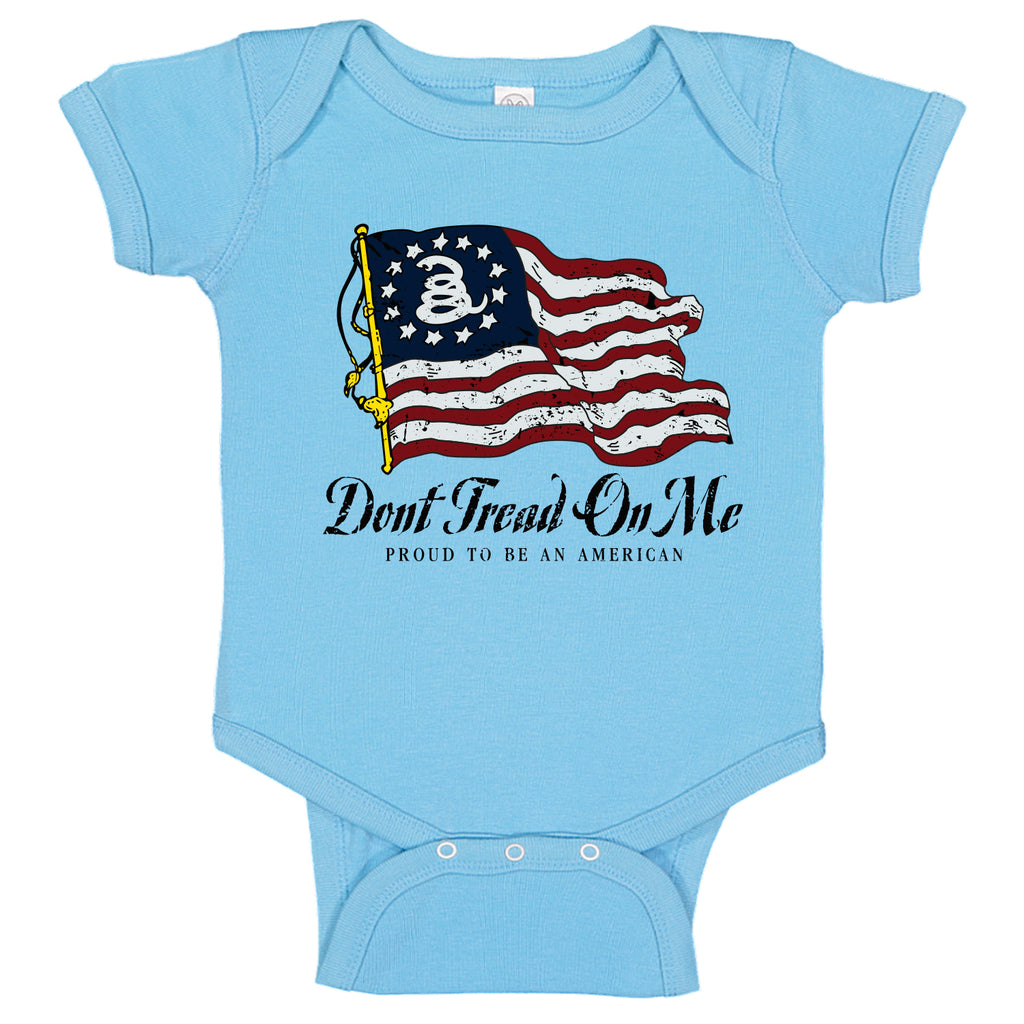 Ink Trendz® Betsy Ross Patriotic Gadsden Don't Tread On Me Smash-up Infant Baby Bodysuit