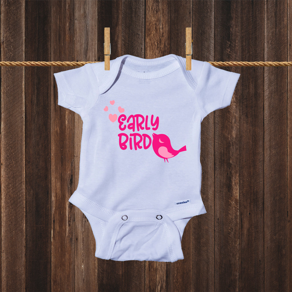 Early Bird Baby Girl- Miracle Baby- NICU Baby Onesie® One-Piece Bodysuit- Ink Trendz