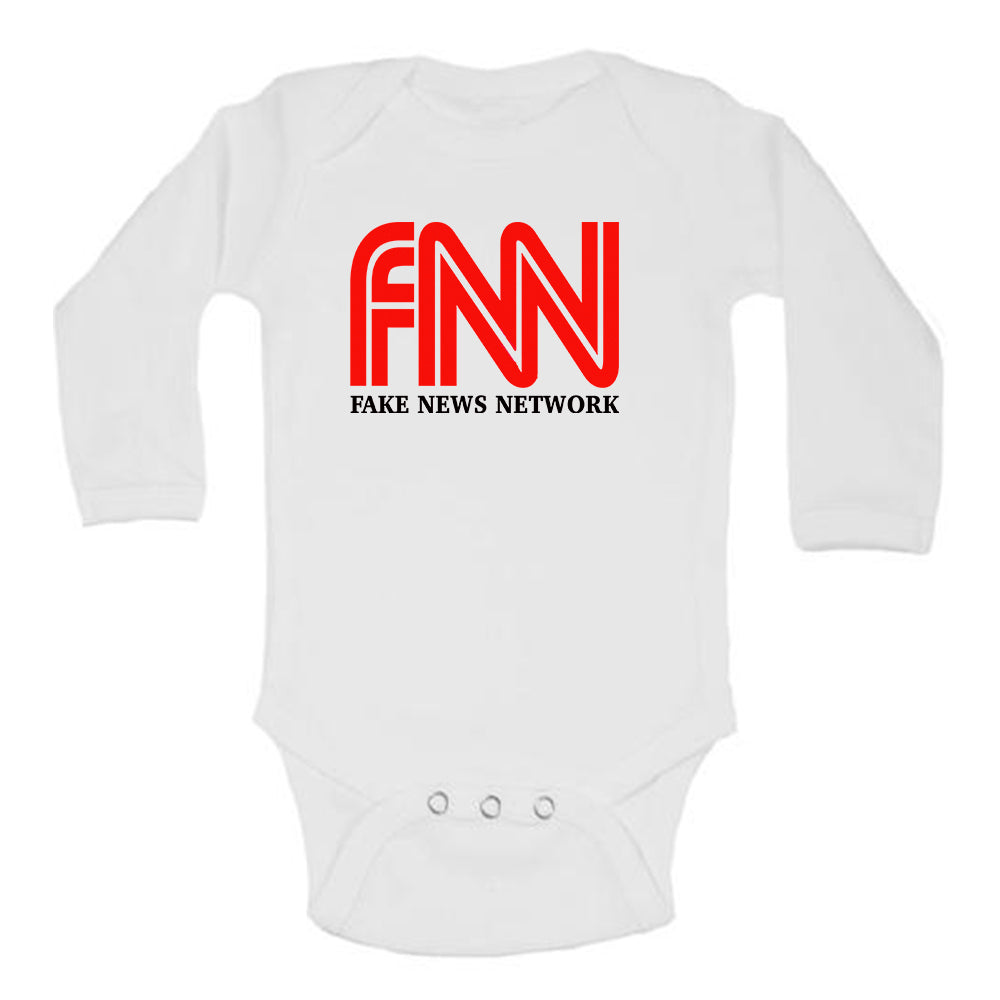 FNN Funny Parody Fake News Trump President Baby Bodysuit