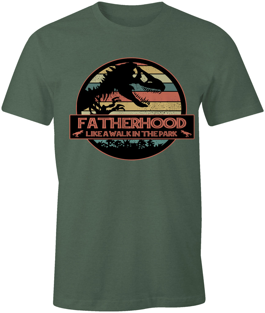 Ink Trendz® Fatherhood  LIKE A WALK IN THE PARK Jurassic Park Themed  T-Shirt