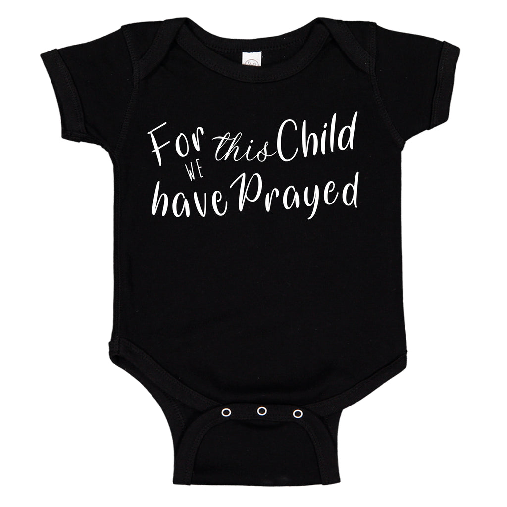 Ink Trendz® For This Child We Have Prayed Pregnancy Announcement Baby Bodysuit Romper